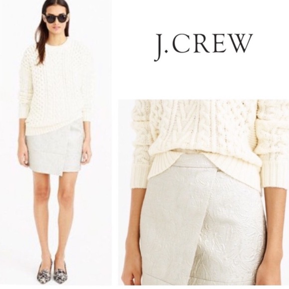 J. Crew Dresses & Skirts - J Crew metallic jacquard matelasse origami skirt
